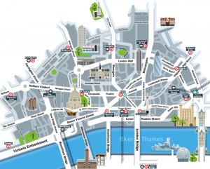 Map of City of London